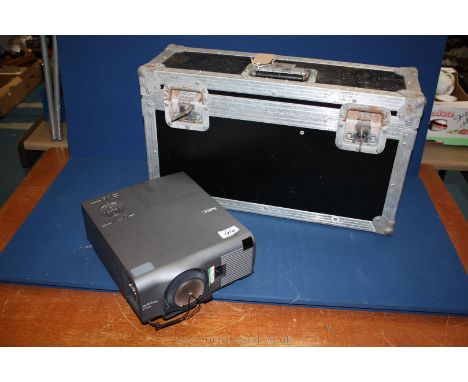 A NEC multisync VT440 multi media Projector together with flight case.