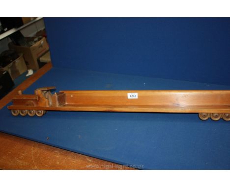 A wooden Train made as a shelf.