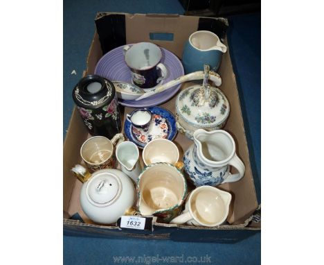 A quantity of miscellaneous china including miscellaneous jugs, Laura Knight coronation mug, a ladle etc.