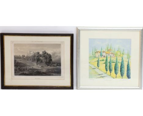 5 Bilder (20. Jh.) Verschiedene Künstler, Darstellungen und Techniken, dabei Darstellung nach Picasso "El Toro Sale del Toril