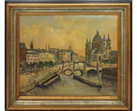 Unbekannter Maler (20. Jh.) Berlin mit Blick auf den Berliner Dom. Öl/Holz, re. u. monog. 50x 60 cm. R.