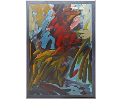 Reimert, Paul (geb. 1954 in Deventer - lebt und arbeitet in Berlin) "Gordius", so im Werkbuch betitelt. Acryl/Papier, re. u. 