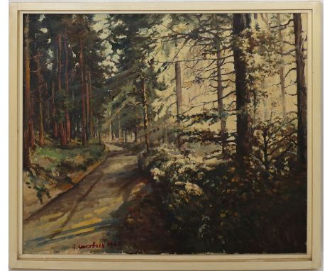Auerbach, Alfred (1912 Rostock - Berlin 1980) "Am Ausgang der Partnachklamm", so verso betitelt. Öl/Lwd., li. u. sign. und da
