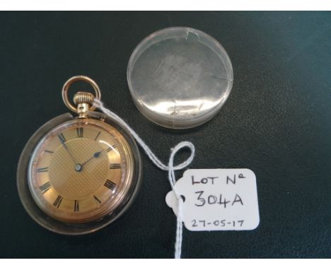 A Victorian 18ct gold lady's open faced pocket watch, the movement signed L Brunner, Birmingham, the engine turned dial beari