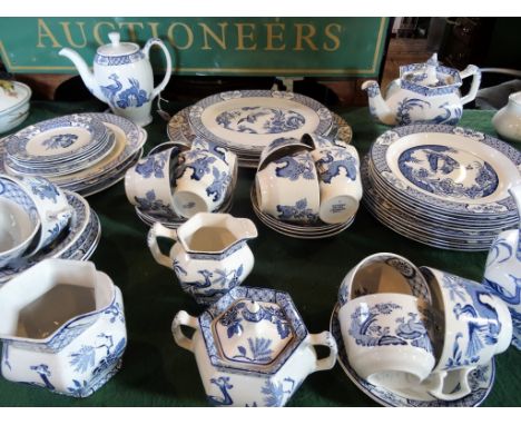 A good quantity of Wood & Sons tablewares, in the blue & white Yuan pattern, designed by Frederick Rhead, to include: teapot,