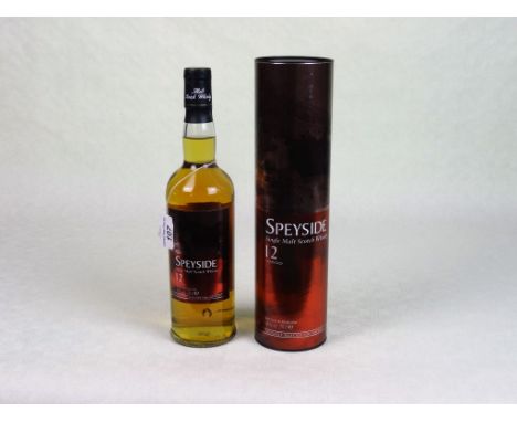 A bottle of Speyside Single Malt Scotch Whisky, aged 12 years, 70cl, in original box.