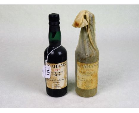 Two half bottles of Grahams 1977 Vintage Port.