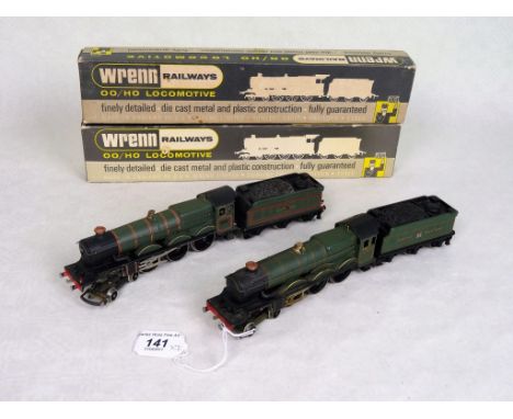 Two boxed Wrenn Railway OO/HO gauge Locomotives, to include: W22474-6-0 Clum Castle, G W R Green and W2221 Cardiff Castle, th