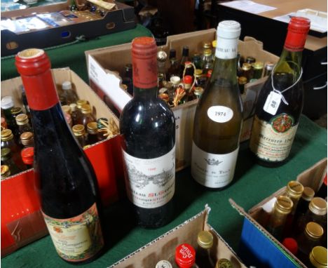 A bottle 1996 Chateau St Georges wine, 750ml, together with a bottle of 1974 Chateau De Tracy, a bottle of 1969 Mercurey and 