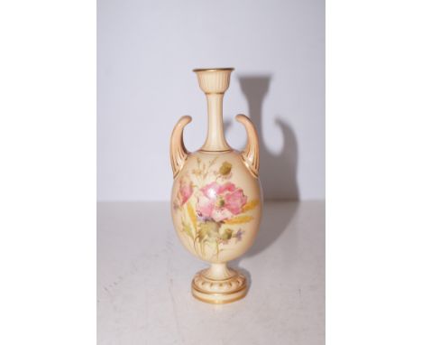 Royal Worcester 2129 pattern twin handled vase 