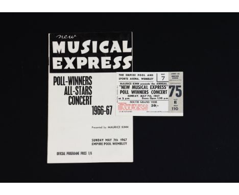 NME Poll-Winners Party, Original programme and ticket for the 1967-1968 - The Empire Pool Wembley 12th May 1968, line-up incl