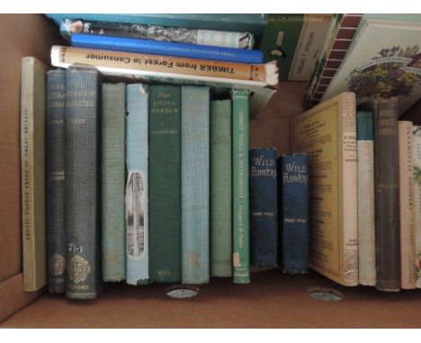 A box of vintage volume, gardening, wild flower, trees and forestry interest. List availble on website