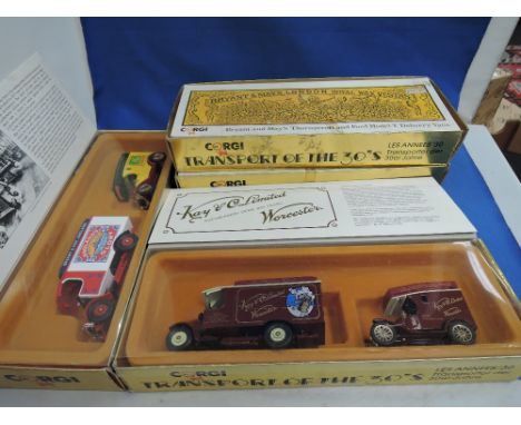 Four Corgi Transport of the 30's, die-cast boxed sets