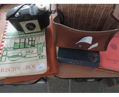 A selection of ceramics including Wedgwood, Royal Albert an engine turned stamp holder and a vintage Kodak camera