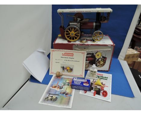 A Mamod live steam Showmans Engine limited edition 36/100 first produced with certificate, instructions, waxed fuel tablets, 