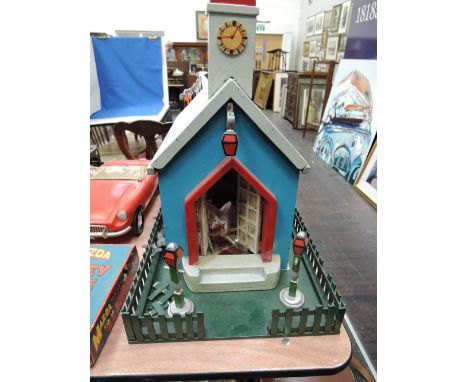 A hand built wooden model church