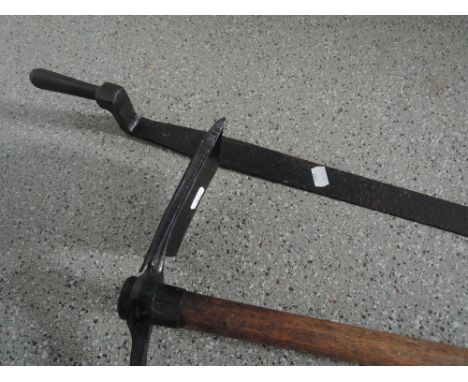 A vintage cast Slaters ripper and hand trenching tool marked Brades & Co 1915