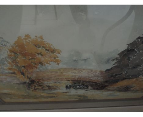 A watercolour The Intruders by S Wilkinson, and small print