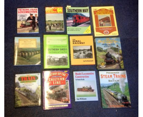 Railway Hardback and Softback book collection 12 titles includes Southern Way, Outdoor Model Railways, The Model Steam Locomo