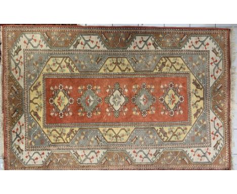 Vintage hand knotted Turkish Millas rug, 270 x 170 cm