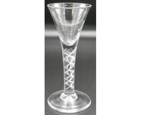 Georgian conical wine glass with tapering mercury twist stem, height 16.3cm, with receipt from R. Wilkinson of Collins Wood d