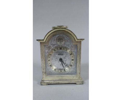 A Miniature Swiza Metal Cased Carriage Clock, Movement Overwound, 10cm high 