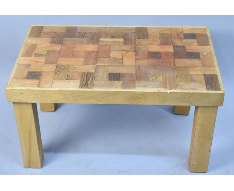 A Modern Specimen Wood Rectangular Coffee Table, 79cm x 48cm 