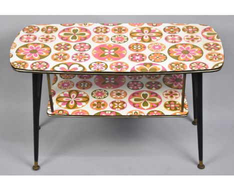 A 1960's Two Tier Coffee Table, 76cm wide 