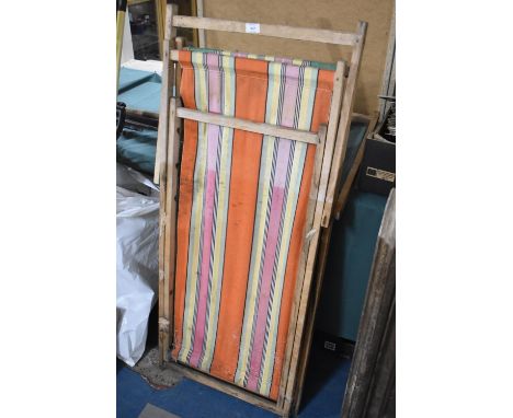 Two Vintage Deck Chairs, Both Require New Canvas 