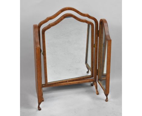 A Mid 20th Century Triple Dressing Table Mirror, 68cm high 