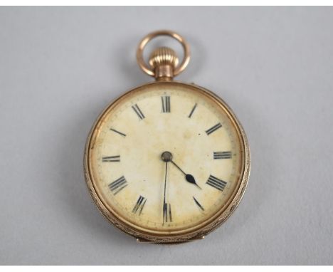 A 9ct Gold Ladies Pocket Watch, Movement Signed AJ Hopper, Goole, Birmingham 1898 