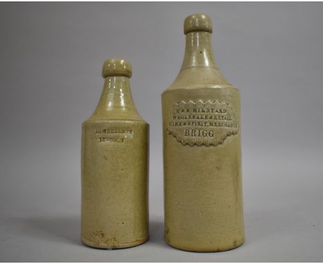 Two 19th Century Brewers Bottles for H &amp; R Hildyard, Brigg and Dawber &amp; Son, Lincoln, (Varying Condition Issues) 