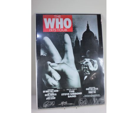 A The Who 1975 Tour poster, limited edition 1405 / 2000, 71.5cm by 51cm, unframed