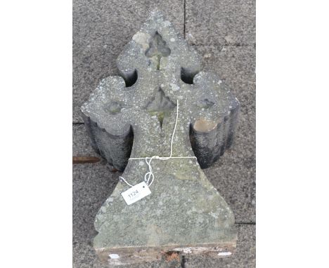 Carved stone cruciform finial 