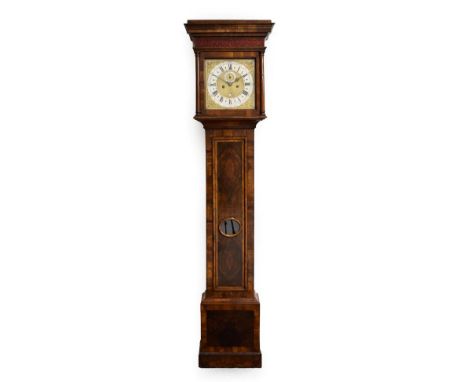 A Walnut Eight Day Longcase Clock, signed Tho Taylor Junr, Holborn, London, early 18th century, flat top pediment, side viewi