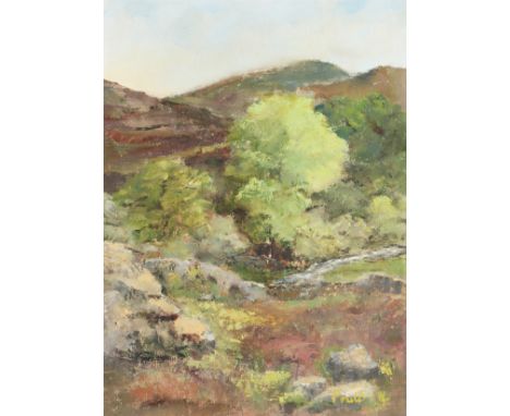 R. Potter, 20th Century. Reflections on a Lake with Trees in the Distance, Oil on Board, Signed, 14" x 18". And another simil