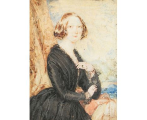 19th Century English School. A Portrait of a Lady, Watercolour, Indistinctly Signed and Indistinctly Inscribed Verso. 6" x 4"