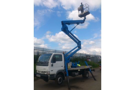 2004 Nissan Cabstar 35 13 Cherry Picker Re Fy54 Wjd With Cte Z20 Mounted Cherry Picker Runs Dr