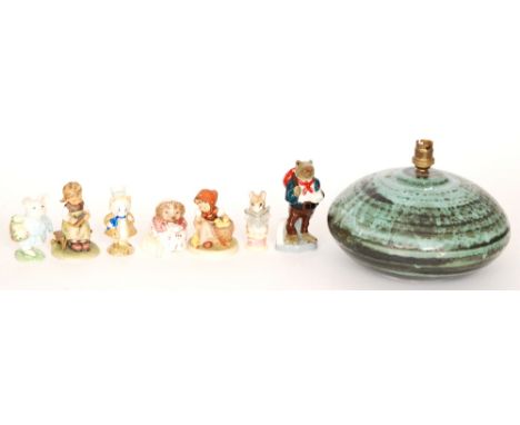 A small collection of assorted figurines comprising two Hummel Goebel figures, two Beswick Beatrix Potter figures, Tailor of 