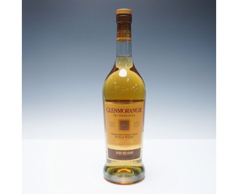 A bottle of Glenmorangie The Original, a 10-year-old Highland Single Malt Scotch Whisky celebrated for its smooth and delicat