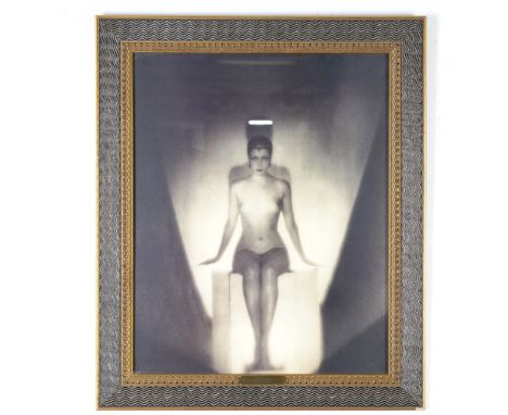 This framed art print, titled Meditation, is by Boris E. Skvirsky (1887-1941, Russia/Ukraine), an artist and photographer kno