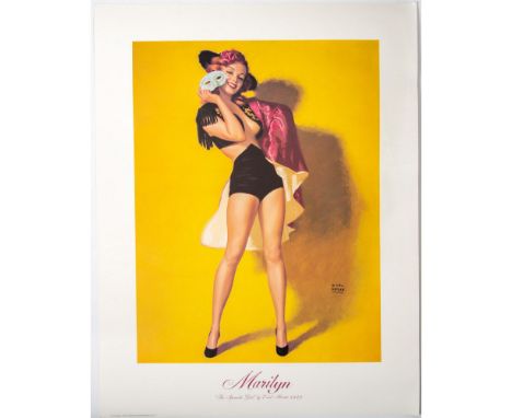 Vintage Pin Up Print from Marilyn series. Titled 'The Spanish Girl' originally created in 1949. Printed in 1994 by Illustrati