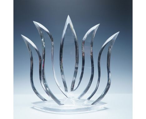 A striking Lucite sculpture by renowned artist Hivo Van Teal, celebrated for his innovative acrylic designs. This abstract pi