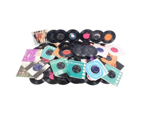 A quantity of 7" vinyl records, various genres and artists, including Pink Floyd, The Pretty Things, The Rolling Stones, The 
