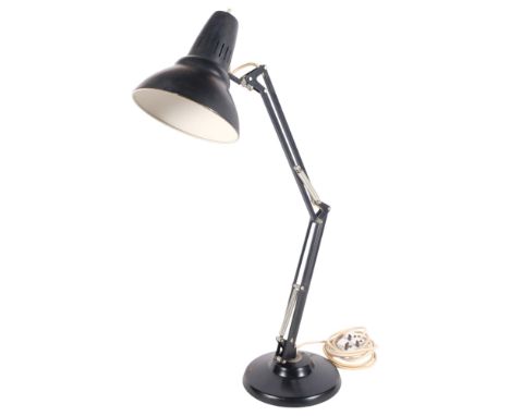 A Norwegian made mid-century anglepoise style desk lamp, US patent no. 2787436, otherwise unmarked