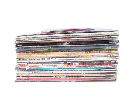 A quantity of vinyl LPs, various genres and artists, including The Rocky Horror Show soundtrack, Dave Edmunds, Rod Stewart, S