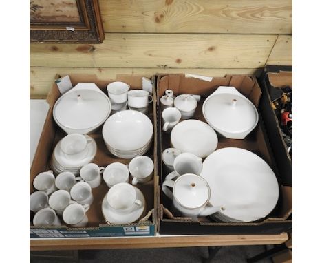 A Rosenthal porcelain white glazed part tea and dinner service