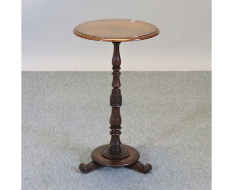 A Victorian mahogany occasional table, on a tripod platform base, 41cm