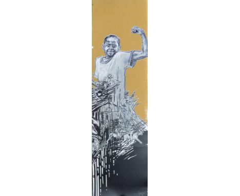 SWOON (CALEDONIA CURRY) (born 1977) American, Strong Boy, a signed artist's proof print on card, initialled A/P and signed. 1