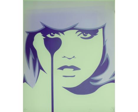 PURE EVIL (CHARLES UZZELL-EDWARDS) (born 1968) British (AR), Blondie - Purple, a signed limited edition print on card, number